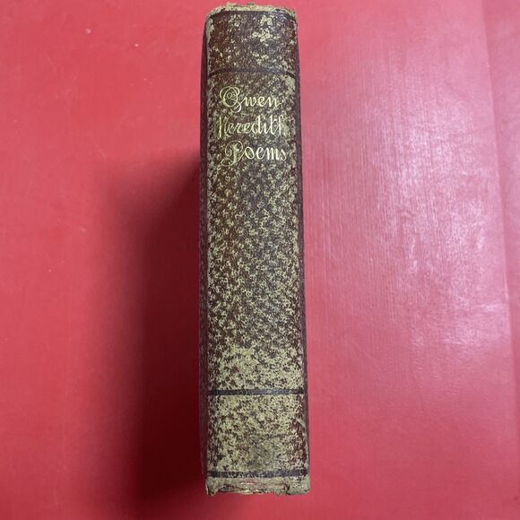 Owen Meredith Poetical Works Antique Book Decorative Gilt Cloth Lord Lytton - Picture 2 of 13